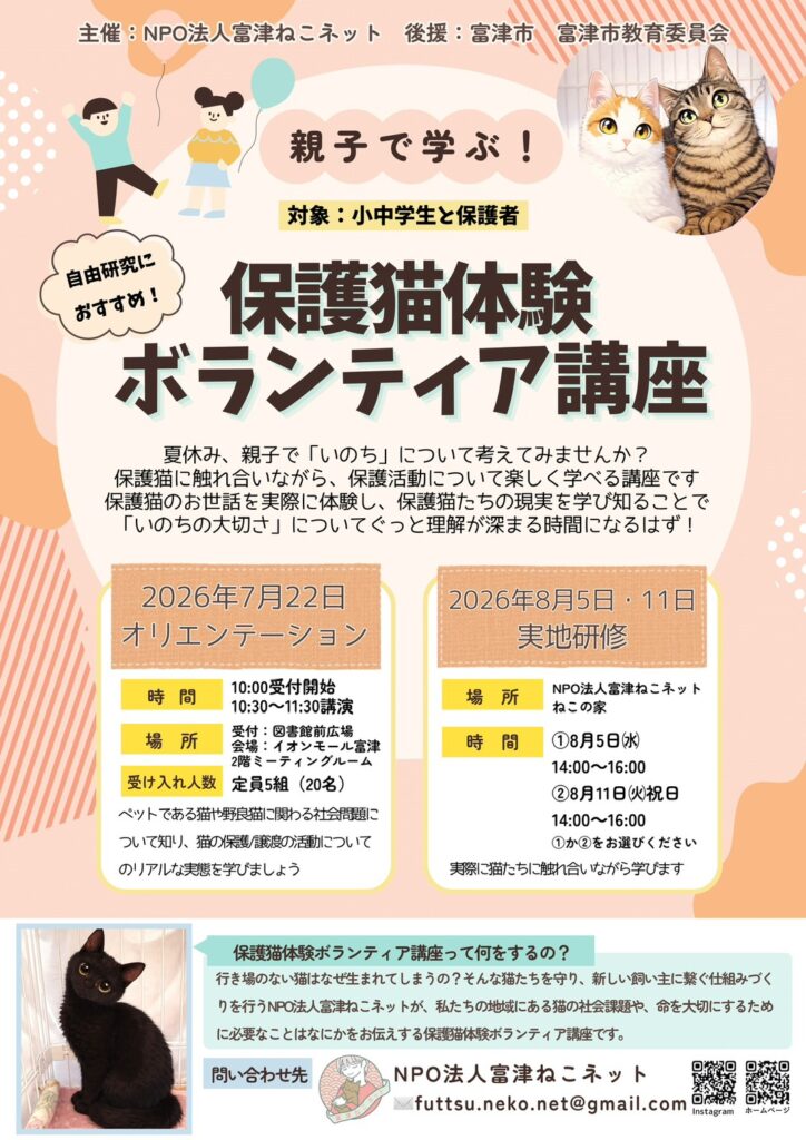 保護猫活動の現場から―富津ねこネット 地引理絵さんインタビュー